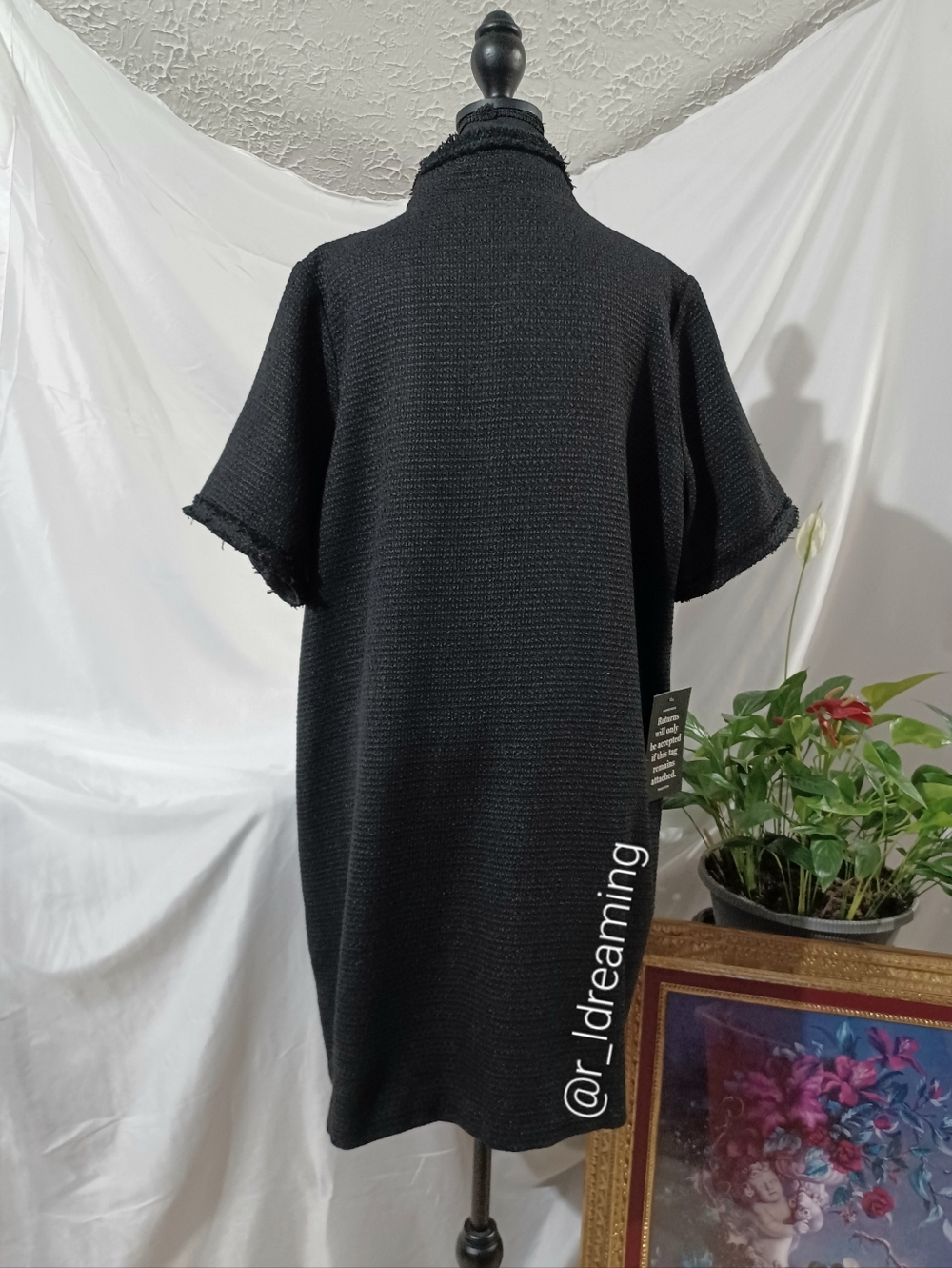 NWT Pomander Place Black Tweed Ophelia Dress Size XXL - Picture 5 of 11